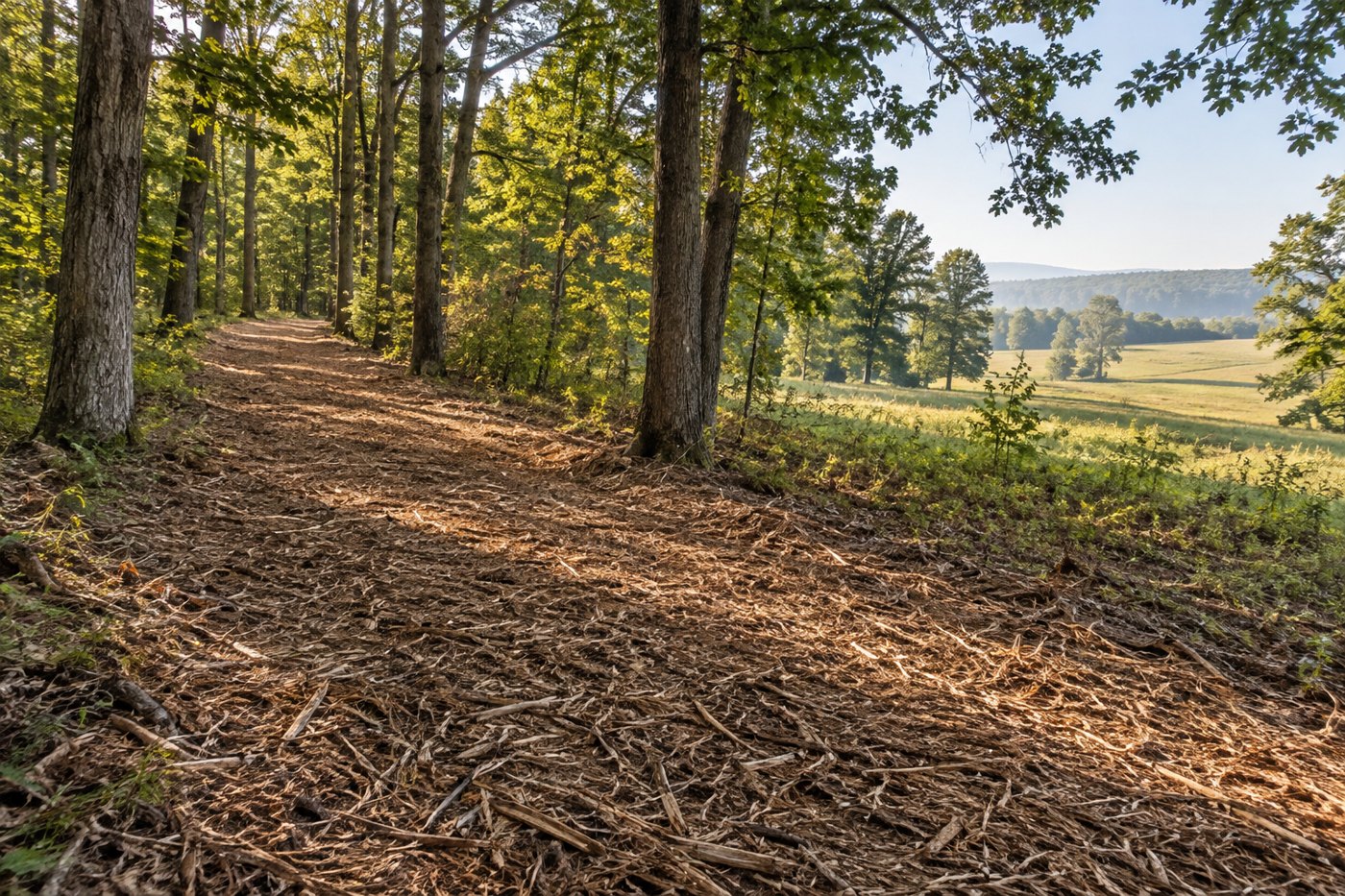 Illustration of selective mulching and reclaimed private woodland